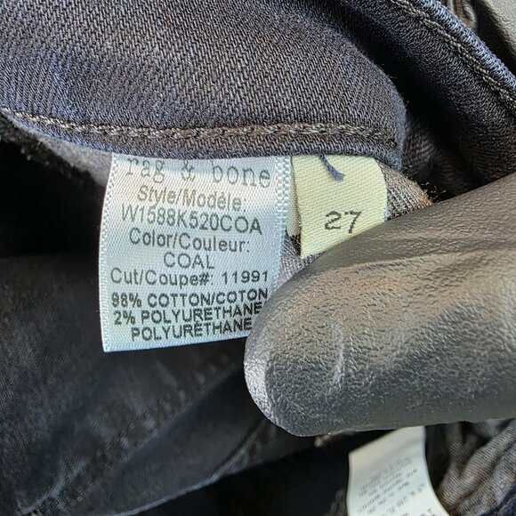 Rag & Bone Jeans Womens 27 Coal The Straight Made in USA Denim W1588K520COA - Picture 13 of 13